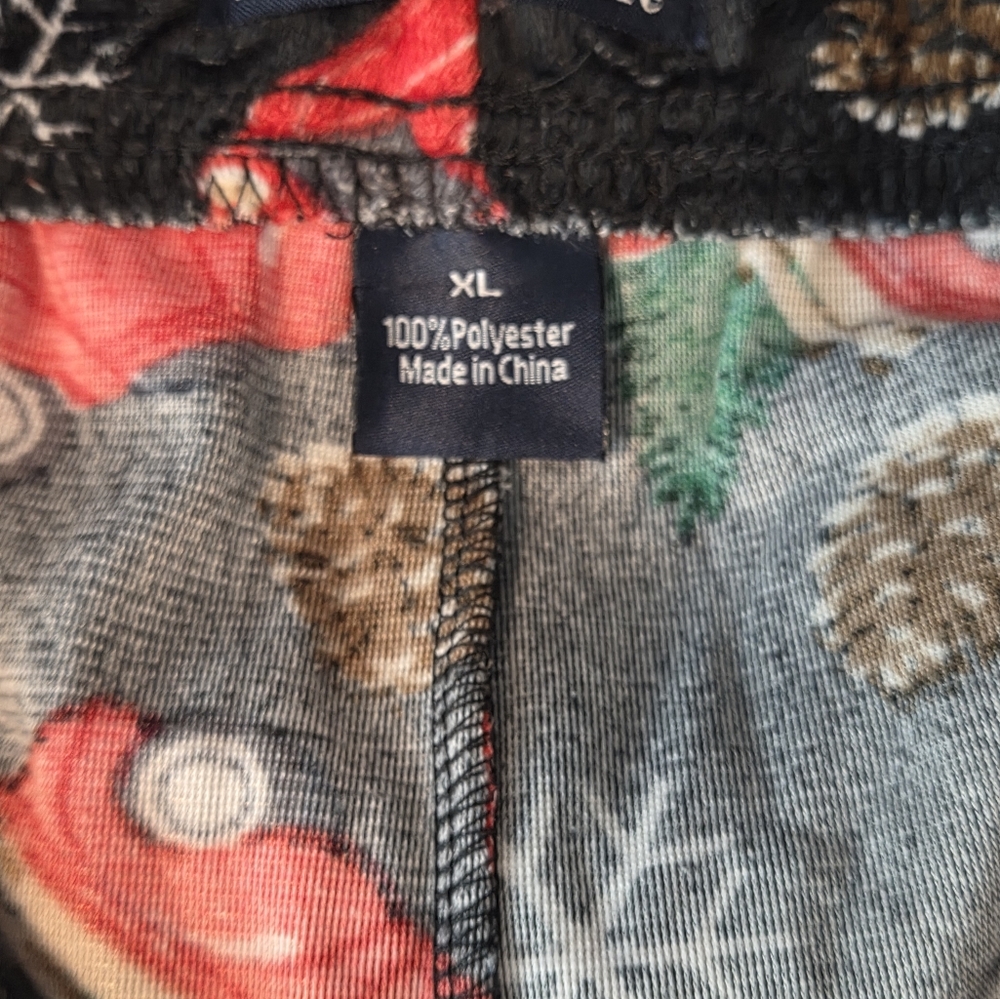 Preswick & Moore Holidays Black Pants with Red and Green Christmas Pickup Sz XL - Picture 6 of 8